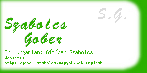 szabolcs gober business card